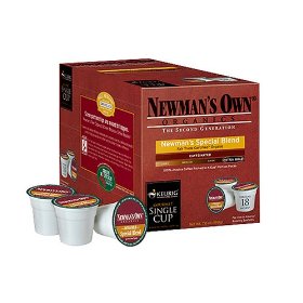 Show details of Newman&#146;s Own K&#45;Cup Single&#45;Serving Coffee 108&#45;ct&#46; &#45; Organic Special Blend.