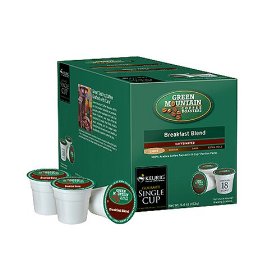 Show details of Green Mountain K&#45;Cup Single&#45;Serving Coffee 108&#45;ct&#46;&#45; Breakfast Blend.