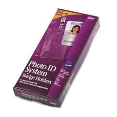 Show details of Avery 2920 2-1/4inx3-1/2in Clear Portrait Photo ID Badge Holder (50 per Box).