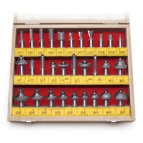 Show details of MLCS 8369 1/2-Inch shank Carbide-tipped Router Bit Set, 30-Piece.