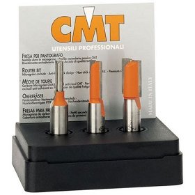 Show details of CMT 811.501.11 3-Piece Plywood Groove 1/2-Inch Shank Router Bit Set.