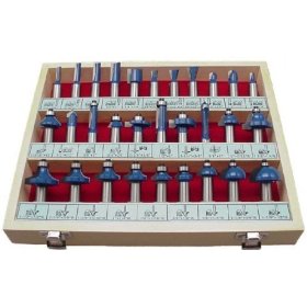 Show details of Woodline USA WL-2010 30-Piece Professional Router Router Bit Set - 1/2-Inch Shank.