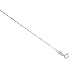 Show details of Sterling Silver 0.8 mm Very Thin Italian Box Chain NICKEL FREE. 16", 18", 20", 22", 24", 30".