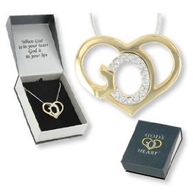 Show details of Crystal God's Heart Necklace Gift Boxed.