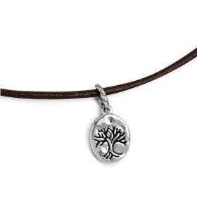 Show details of Tree of Life Pendant on Leather Cord.