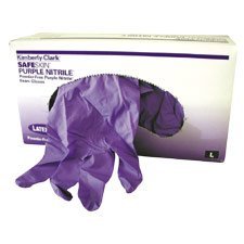 Show details of Kimberly Clark Safeskin Purple Nitrile Exam Gloves, X-Small 55080 - 1 Box of 100 Gloves.