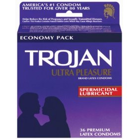 Show details of Trojan Ultra Pleasure Spermicidal Lubricated Latex Condoms - 36 ea.