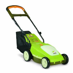 Show details of Neuton CE 5.2 14-Inch 24-Volt Cordless Electric Discharge/Mulching/Bagging Lawn Mower With Removable Battery.