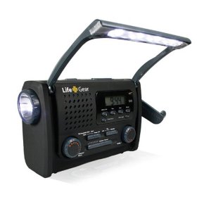 Show details of Life Gear LGTF38 LED Flashlight with LED Reading Lamp, NOAA Emergency AM/FM Radio with Alert and Weatherband.