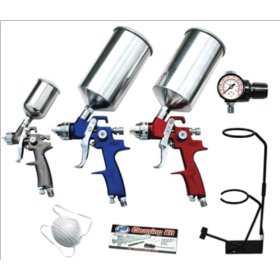 Show details of Advanced Tool Design Model ATD-6900 9 Piece HVLP Spray Gun Set.