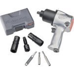 Show details of 1/2" Super Duty Air Impact Wrench Kit with Flip S cket Set and Bit Driver Set.