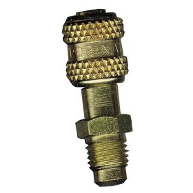 Show details of Robinair 10468A 1/4"" MFL x 3/16"" FF Solid Brass Straight Adapter".