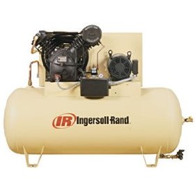 Show details of - Ingersoll Rand Type-30 Reciprocating Air Compressor (Fully Packaged) - 10 HP, 200 Volt 3 Phase, Model# 2545E10FP.