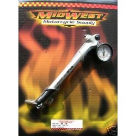 Show details of Midwest Motorcycle Hand Air Shock Pump for Harley or Metric.