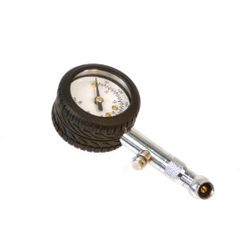 Show details of Compact Easy-Read Tire Pressure Gauge with Rotating Dial.