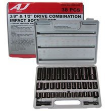 Show details of 38 PC 3/8" & 1/2" AIR IMPACT SOCKET - AUTOMOTIVE TOOLS.