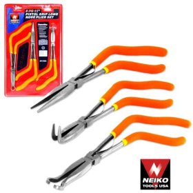 Show details of 3pc 11" Long Nose Pliers Set, Pistol Grip Tool.