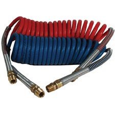 Show details of Imperial 90857 Nylon Coiled Air Brake Tubing Assemblies 15'x48" - Red/blue.