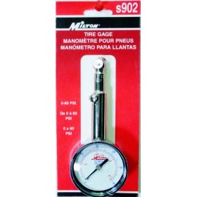 Show details of Milton Dial Type Air Gauge 0-60 psi.