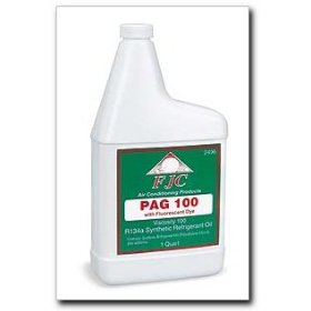 Show details of FJC OE Viscosity PAG Oil 100 with Fluorescent Leak Detection Dye quart.