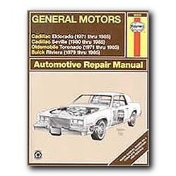 Show details of Haynes General Motors: Cadillac Eldorado Seville Oldsmobile Toronado and Buick Riviera (71 - 85) Repair Manual.
