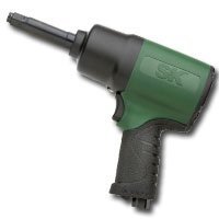 Show details of SK Hand Tool 92135-2 Pro-Gun Magnesium Composite Air Impact Wrench - 1/2" Drive with 2" Extended Anvil.