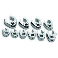 Show details of 10 Piece 3/8"" Drive SAE Flare Nut Crowfoot Wrench Set.