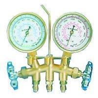 Show details of Two-Way Brass Manifold Gauge Set W/ 72 In Hoses.