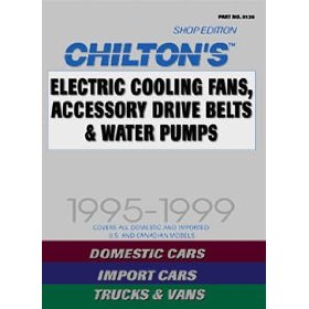 Show details of Chilton's (CHI9126) Quick Reference - Electric Cooling Fans, Accessory Drive Belts & Water Pumps; 1990 thru 1999.