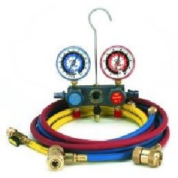 Show details of CPS Products MA134 R134a Pro-Set Aluminum Block Manifold Gauge Set with Hoses.
