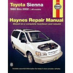 Show details of HAYNES REPAIR MANUAL for TOYOTA SIENNA NUMBER 92090 (Paperback).