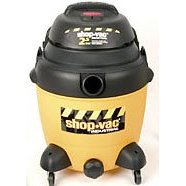 Show details of Shop Vac Two-Stage 2.5 HP, 12 gallon poly tank w/ drain.