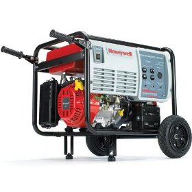 Show details of Honeywell HW7500E 9375 Watt 15 HP 420cc OHV Portable Gas Powered Home Generator With Electric Start (Non-CARB Compliant).