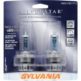 Show details of Sylvania 9003ST SilverStar Twin Pack High Performance Halogen Headlight Bulb.