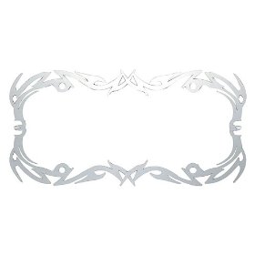 Show details of Cruiser Tribal License Plate Frame&#45; Stainless Steel.