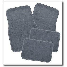 Show details of Comfort Products 607404 4 Piece Grey Carpet Floor Mats.