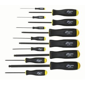 Show details of Bondhus 74637 Set of 13 Balldriver Screwdrivers with ProHoldTM Tip, ProGuard? Finish, sizes .050-3/8-Inch.