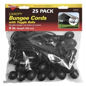 Show details of Keeper 6345 8" Canopy Bungee Cord, 25 Pieces.