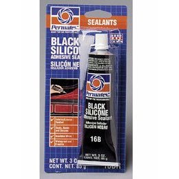 Show details of Permatex 81158 #16 Black Silicone Adhesive Sealant, 3 oz. Tube.