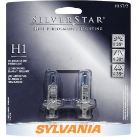 Show details of Sylvania H1ST SilverStar High Performance Halogen Headlight Bulb 12.8,V55W BP Twin.