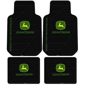 Show details of John Deere Factory Logo 4 Pc Floor Mats Set.