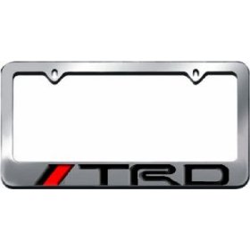 Show details of TRD License Plate Frame Chrome.