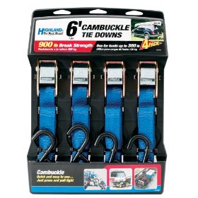Show details of Highland 92106 6-Foot Cambuckle Tie Downs (4-Pack).