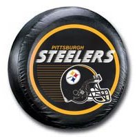 Show details of Pittsburgh Steelers NFL Spare Tire Cover (Black).