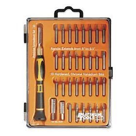 Show details of Extending Handle Screwdriver Set, 33 Pieces.