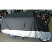 Show details of Deluxe Heavy Duty Motorcycle Cover XXL Perfect for Harley Motorcycle, Come with 45" Cable and Lock. Black.