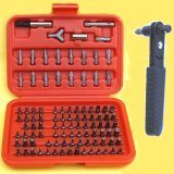 Show details of Anytime Tools AT200430 101 Piece Tamper Proof/security Screwdriver Bits and 1/4" Square/hex Reversible Mini Ratchet.