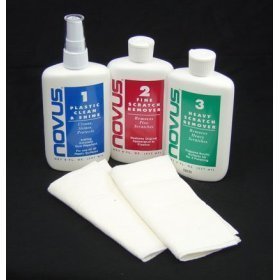 Show details of Novus 1, 2, 3 Kit Plastic Polish and Scratch Remover.