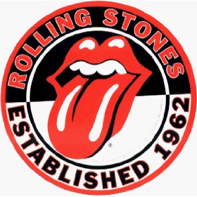 Show details of Rolling Stones - Round Established 1962 Logo with Tongue - Sticker / Decal.