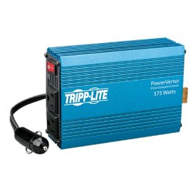 Show details of Tripp Lite PV375 PV 375W 12V DC to AC Portable Inverter with DC Auto Power Outlet.